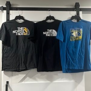 Lot of 3 Boys Size XL (18/20) The North Face T-shirts NWOT